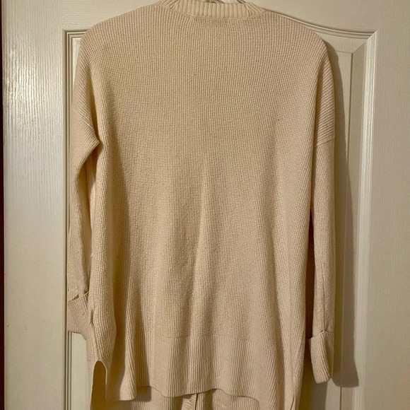 Madewell Asherton Waffle Cardigan Sweater Oversized Ivory Size XS Cozy Neutral - Picture 5 of 9